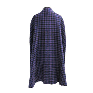 Purple and Black Checked Vintage Cape - shopcurious