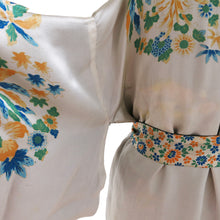 Load image into Gallery viewer, Reversible Gold Embroidered Black Silk Vintage Kimono - ShopCurious
