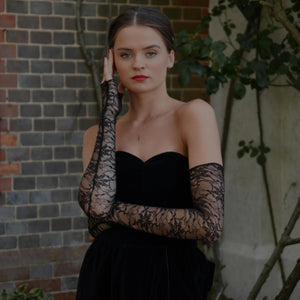 Serena - Fingerless Lace Opera Glove - shopcurious