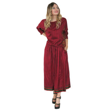 Load image into Gallery viewer, Samsara Skirt - Reversible Burgundy/Multicolour - shopcurious
