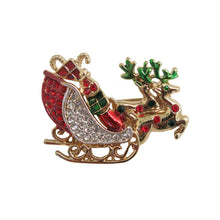 Load image into Gallery viewer, Santa&#39;s Sleigh Brooch - shopcurious
