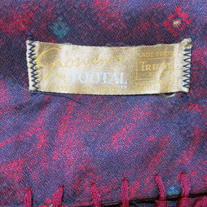 Men’s Scarf – Vintage Tootal Grosvenor, Burgundy Swirls - shopcurious