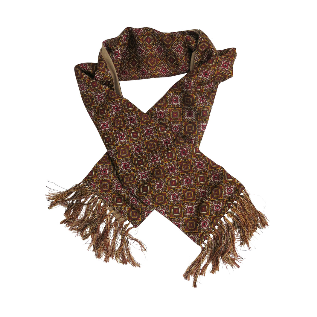 Men’s Scarf – Vintage Silk and Camel Wool, J Oxford - shopcurious