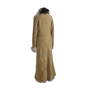 Vintage Y2K DKNY Reversible Mongolian Lamb/Suede Long Coat - ShopCurious