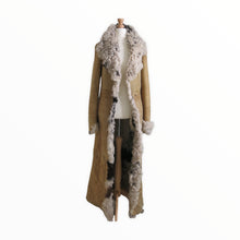 Load image into Gallery viewer, Vintage Y2K DKNY Reversible Mongolian Lamb/Suede Long Coat - ShopCurious
