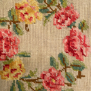 Vintage 1930s Needlepoint Floral Tapestry Evening Bag - ShopCurious