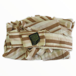 DIY Vintage Biba Fabric Bundle: Beige Striped Jersey - ShopCurious