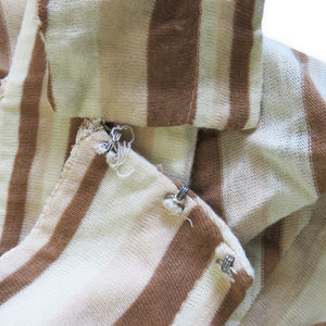 DIY Vintage Biba Fabric Bundle: Beige Striped Jersey - ShopCurious