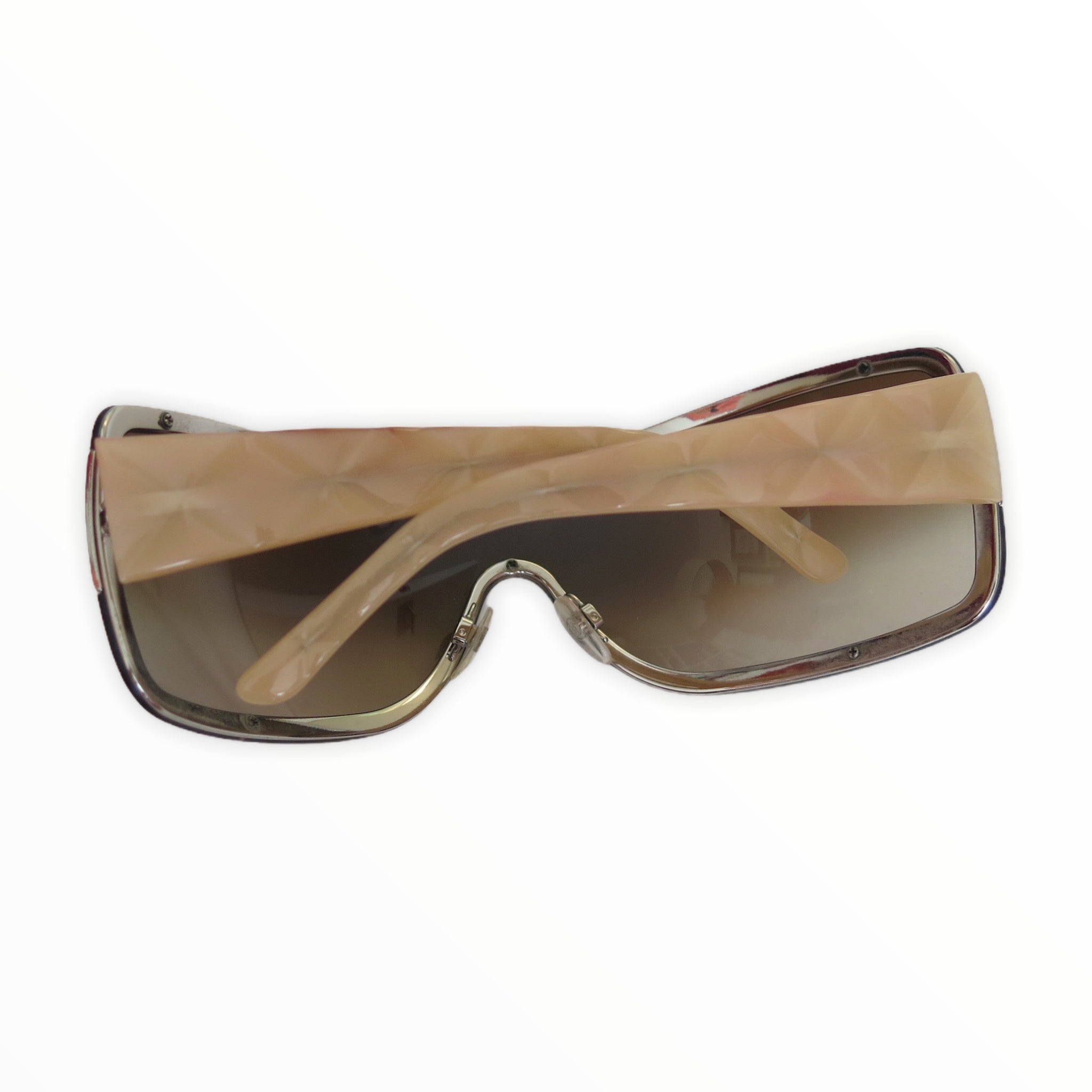 Chanel 4165 Brown Quilted CC Logo Oversized Women Sunglasses