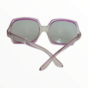 1970s Vintage Givenchy "Ingrid" Oversized Lilac Sunglasses - ShopCurious