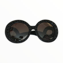 Load image into Gallery viewer, Pre-loved Prada Ornate Collection Black Sunglasses with Jet Crystal Detail in Original Case - ShopCurious
