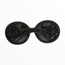 Load image into Gallery viewer, Pre-loved Prada Ornate Collection Black Sunglasses with Jet Crystal Detail in Original Case - ShopCurious
