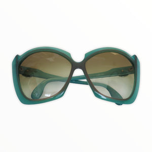 1970s Vintage Aquamarine Silhouette Sunglasses - ShopCurious