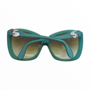 1970s Vintage Aquamarine Silhouette Sunglasses - ShopCurious