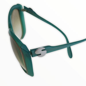 1970s Vintage Aquamarine Silhouette Sunglasses - ShopCurious
