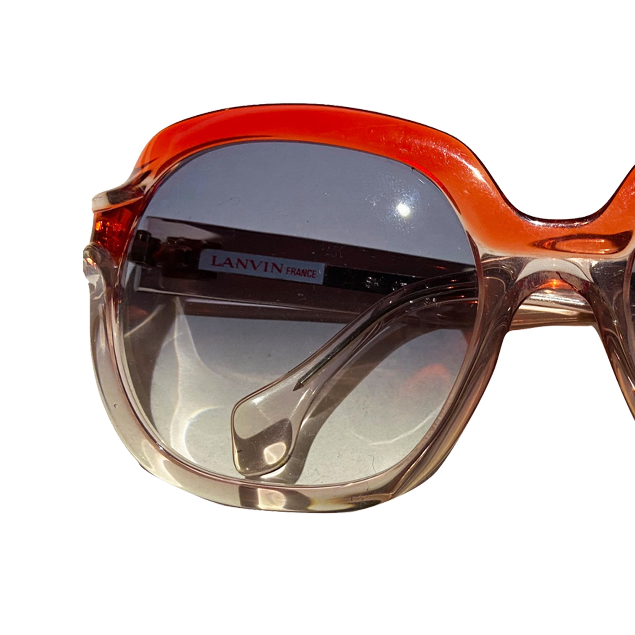 Vintage Lanvin Sunglasses​ Oversized sunglasses Lanvin Orange in Plastic - 44669956 main image 4