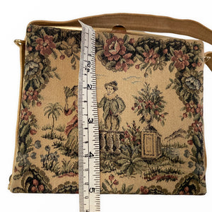 Vintage Petit Point Tapestry Lovers Bag - ShopCurious