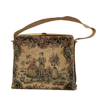 Load image into Gallery viewer, Vintage Petit Point Tapestry Lovers Bag - ShopCurious
