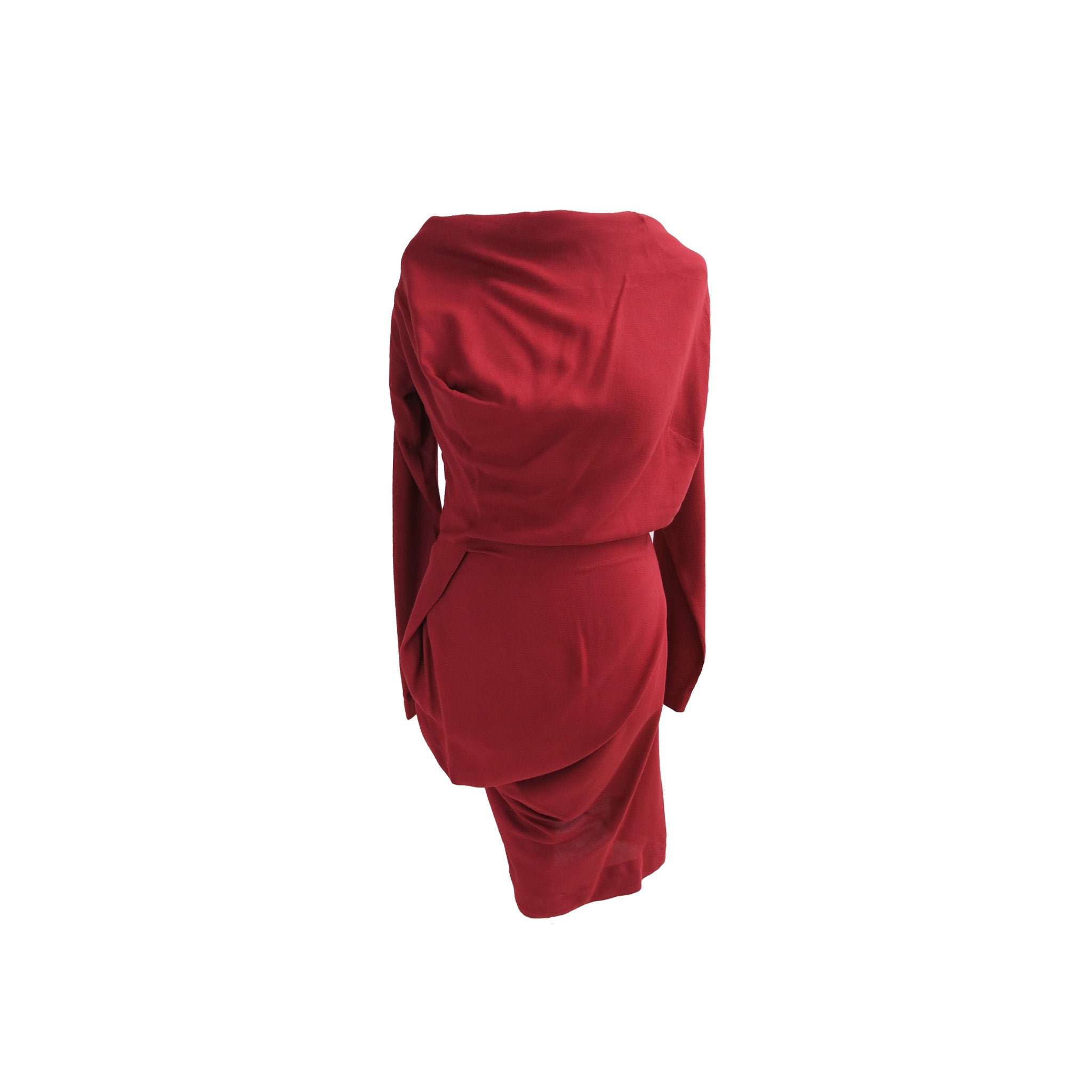 Vivienne Westwood Anglomania Russet Red Asymmetric Fond Dress