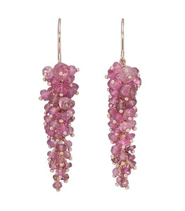 Wisteria Pink Tourmaline Drop Earrings - shopcurious
