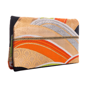 Waves: Upcycled Obi Envelope Clutch/Shoulder Bag - ShopCurious