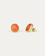 Load image into Gallery viewer, Amalfi Coral Stud Earrings - ShopCurious
