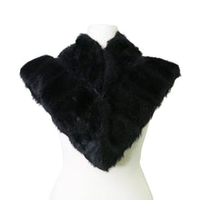 Load image into Gallery viewer, Vintage Biba Faux Fur and Satin Stole/Wrap – Black - ShopCurious
