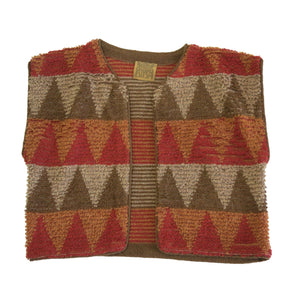 Vintage Biba Bouclé Wool Waistcoat – Orange - ShopCurious