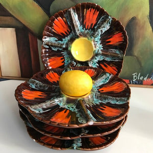 Vallauris Oyster Fat Lava Majolica Plate - ShopCurious