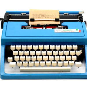 Olivetti Italia 90 Lightblue Portable Typewriter - shopcurious