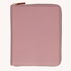 The First Class Leather Tech Case - Dusky Pink & Soft Sand - shopcurious