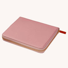 Load image into Gallery viewer, The First Class Leather Tech Case - Dusky Pink &amp; Soft Sand - shopcurious
