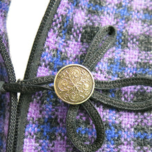 Load image into Gallery viewer, Purple and Black Checked Vintage Cape - shopcurious
